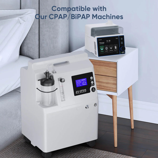 FDA Approved 5L Medical Grade Compact Continuous Flow Home Oxygen Concentrator with Nebulizer