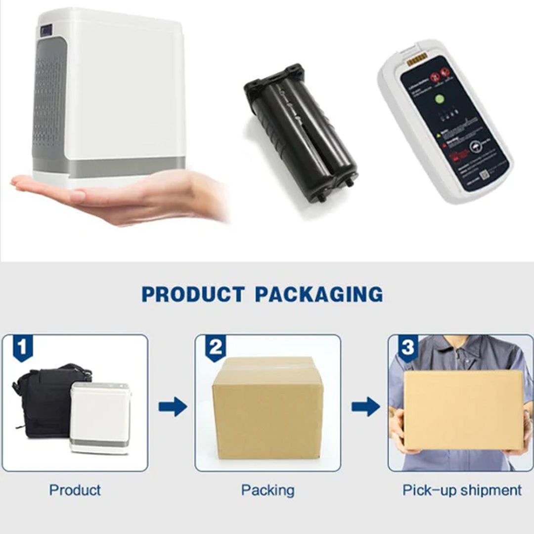 1-5L/m High Purity Portable Pulse Oxygen Concentrator w/ FREE Carry Bag