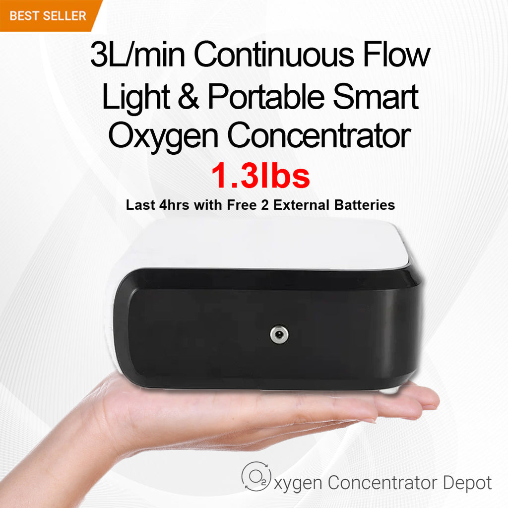 3L/min Continuous Flow Light & Portable Smart Oxygen Concentrator