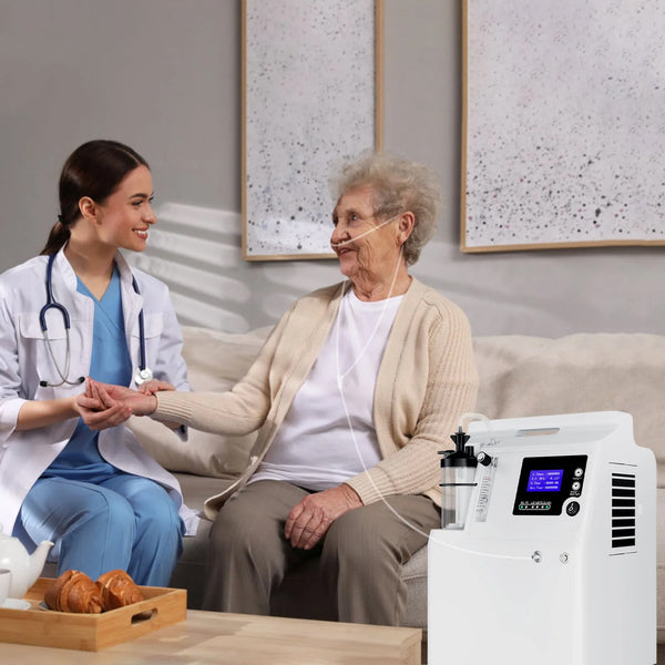 FDA Approved 5L Medical Grade Compact Continuous Flow Home Oxygen Concentrator with Nebulizer