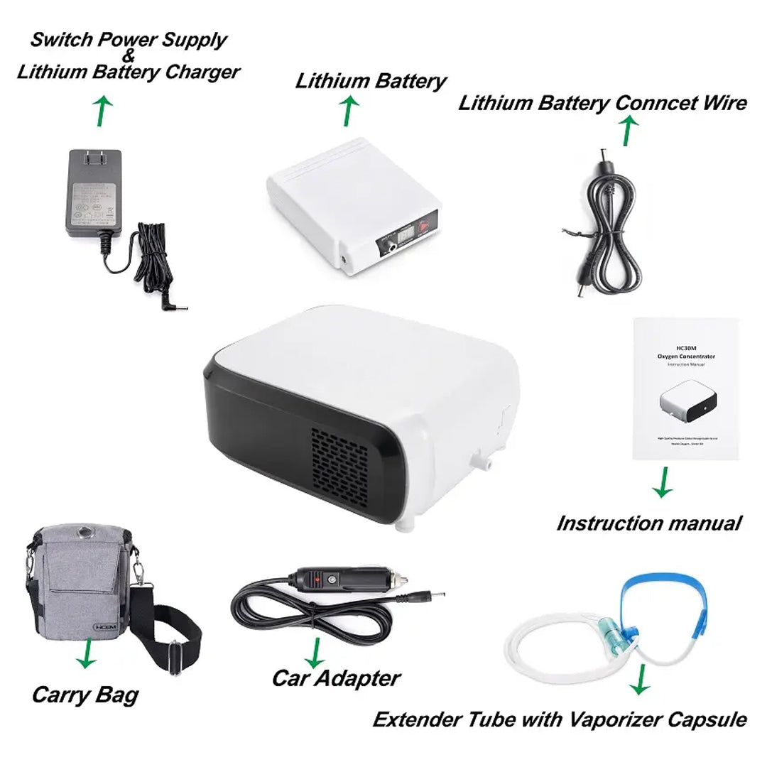 3L/min Continuous Flow Light & Portable Smart Oxygen Concentrator