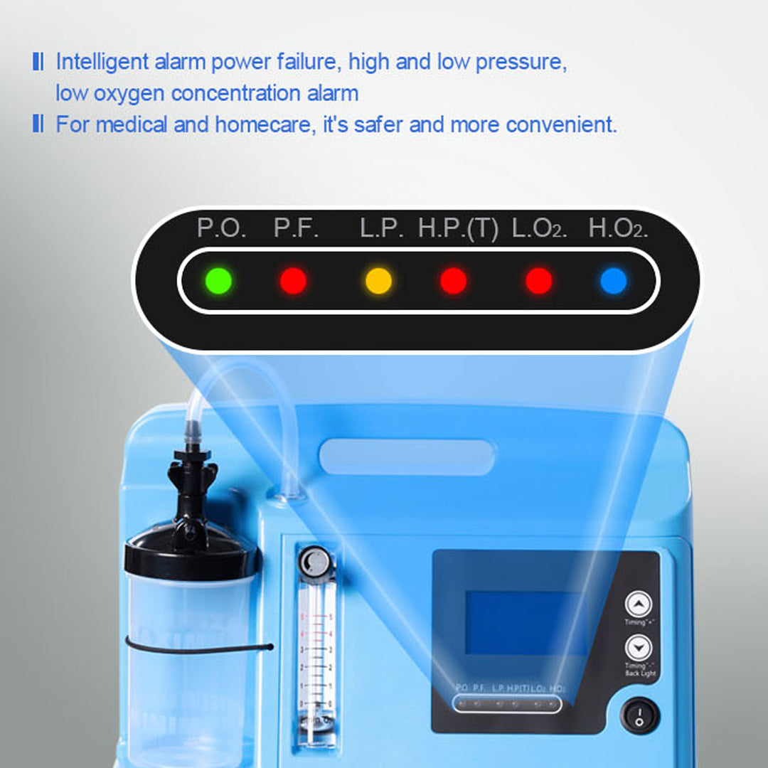 5L Medical Grade Compact Continuous Flow Oxygen Concentrator with Nebulizer