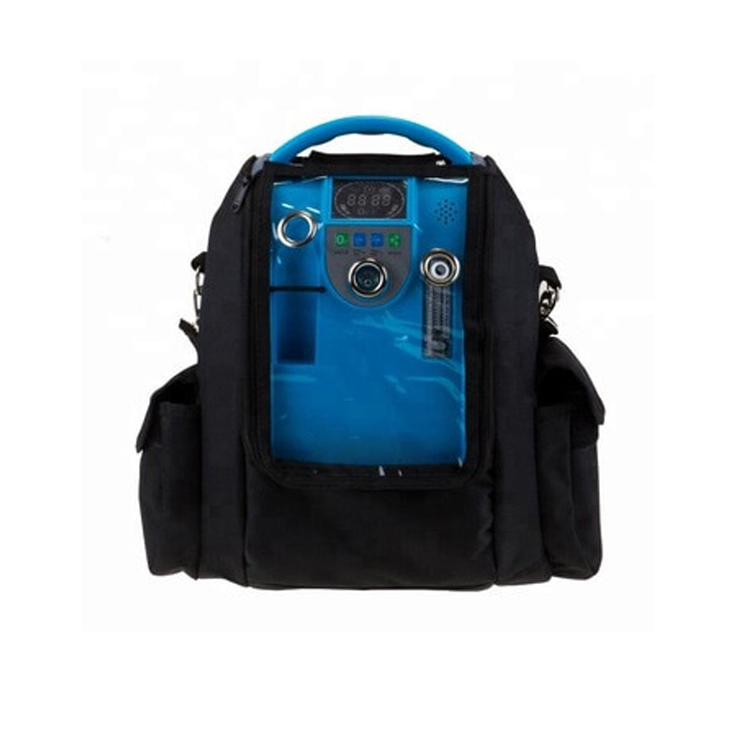 1-5L Continuous  Flow Portable Oxygen Concentrator with Battery, Free Carry Bag and Portable Trolley