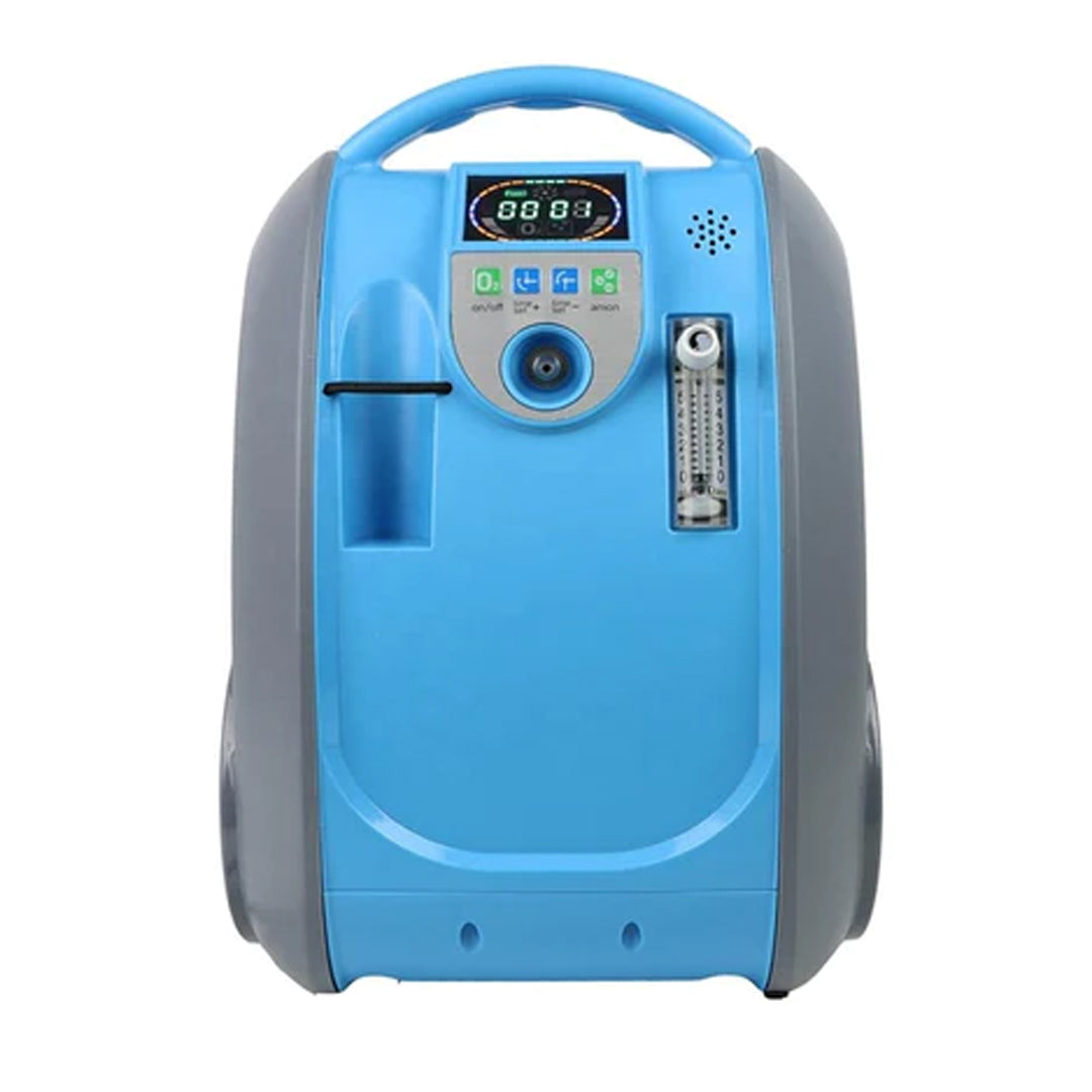 1-5L Continuous  Flow Portable Oxygen Concentrator with Battery, Free Carry Bag and Portable Trolley