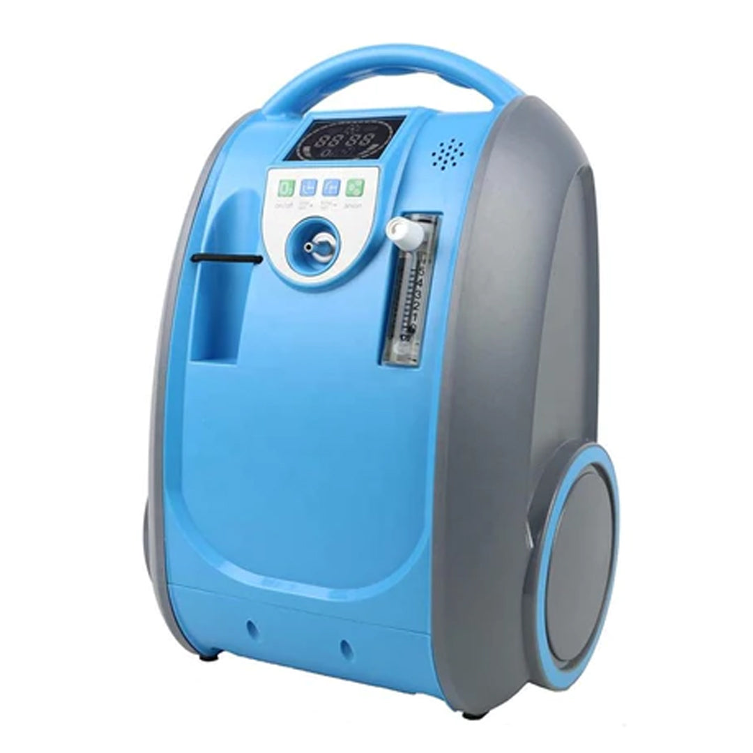 1-5L Continuous  Flow Portable Oxygen Concentrator with Battery, Free Carry Bag and Portable Trolley