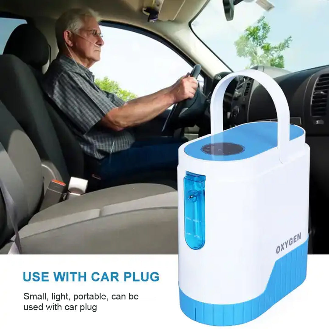 RevitalizeO2 1-5L Continuous Flow Portable Oxygen Concentrator with Battery, Free Carry Bag and Portable Trolley