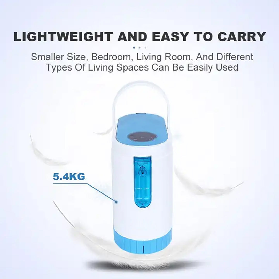 RevitalizeO2 1-5L Continuous Flow Portable Oxygen Concentrator with Battery, Free Carry Bag and Portable Trolley
