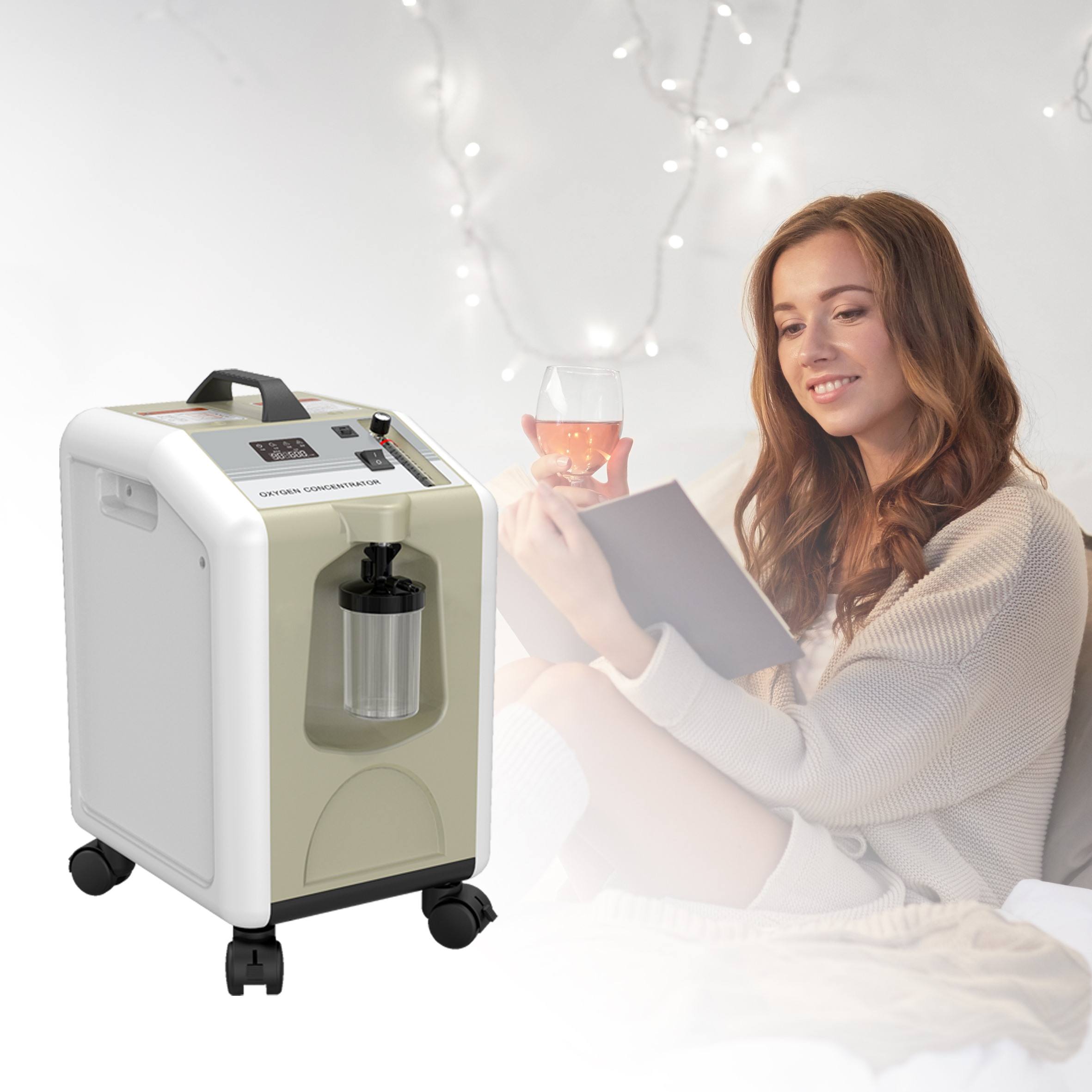 10L Compact Medical Grade Continuous Flow Oxygen Concentrator