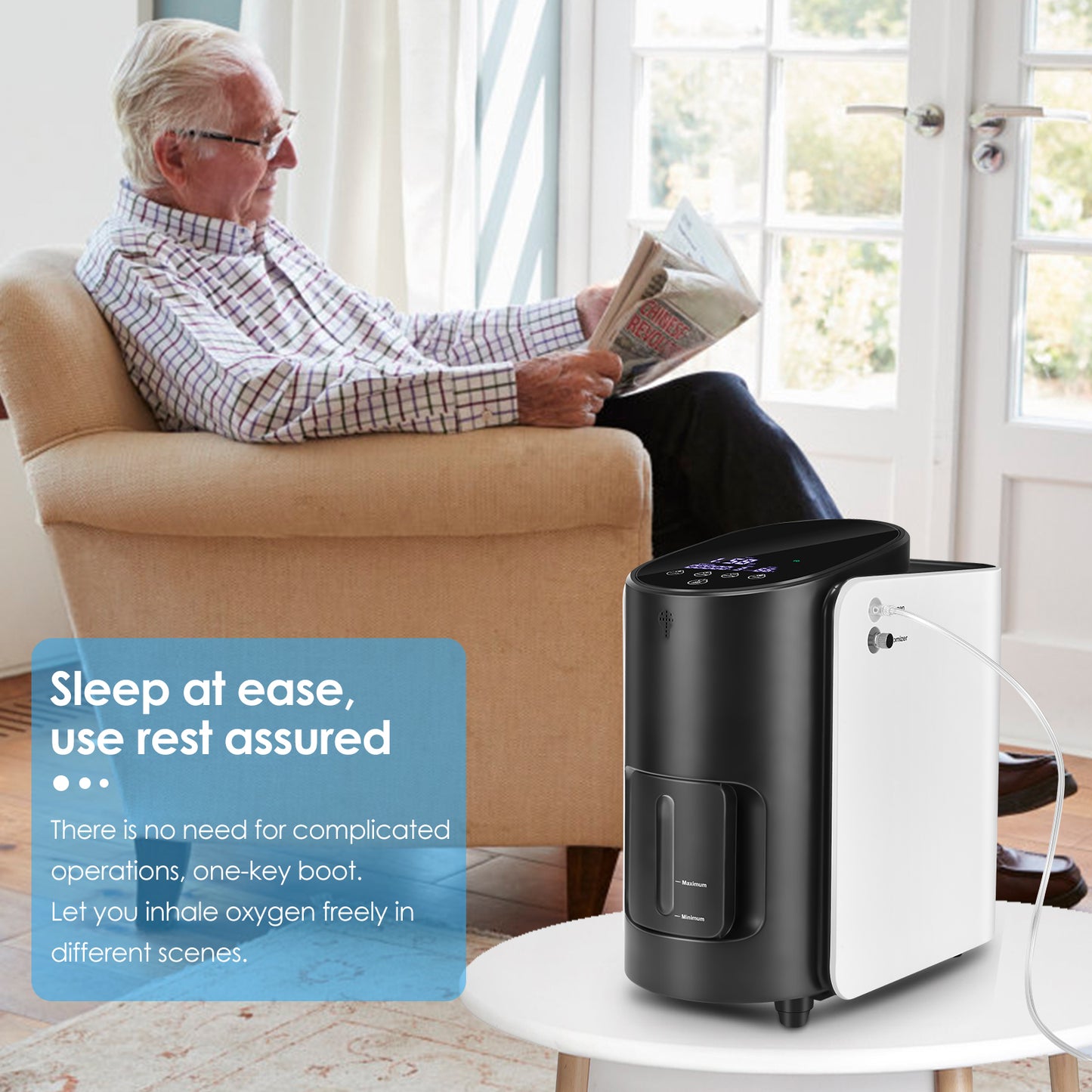 Sauerstoffkonzentrator für den Heimgebrauch, 1–7 l/min einstellbar | Sauerstoffkonzentratordepot.co